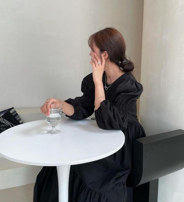 バブルスリーブティアードワンピース 4756-画像13-韓国ファッション通販POPREA［ポップリア］