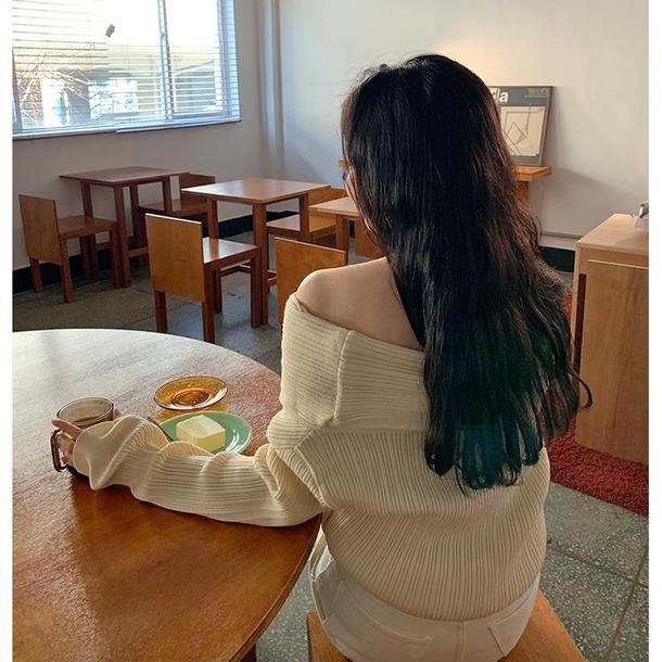 ベーシックオフショルダーリブニット 4788-画像13-韓国ファッション通販POPREA［ポップリア］