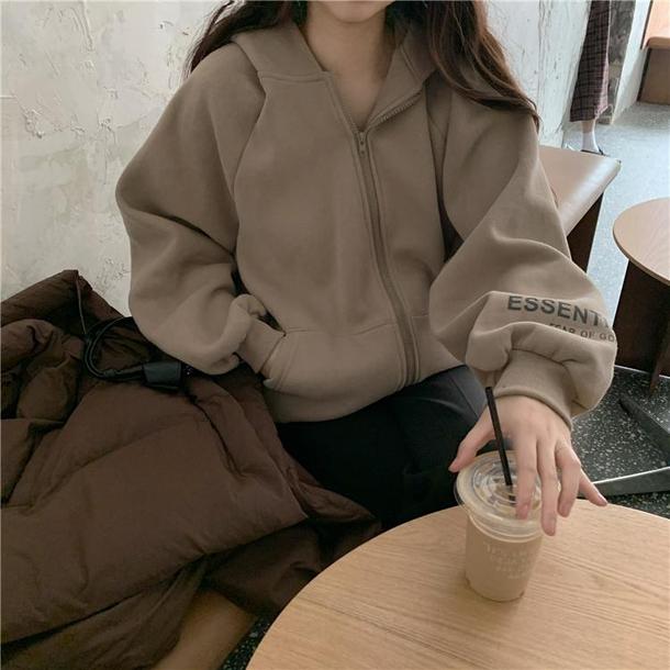 バックロゴルーズジップパーカー 4908-画像13-韓国ファッション通販POPREA［ポップリア］