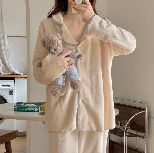 ふわふわベロアパジャマ 4961-画像13-韓国ファッション通販POPREA［ポップリア］