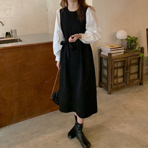 エレガントラウンドネックワンピース 5052-画像13-韓国ファッション通販POPREA［ポップリア］