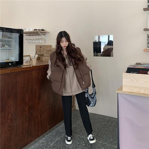 ハイネックベルトポイントダウンベスト 4907-画像13-韓国ファッション通販POPREA［ポップリア］