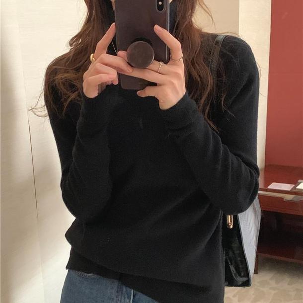 リブタートルニットトップス 4930-画像13-韓国ファッション通販POPREA［ポップリア］