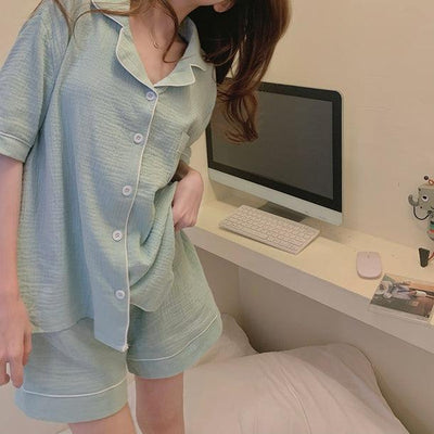 コットンリネンサマーパジャマ 5170-画像13-韓国ファッション通販POPREA［ポップリア］