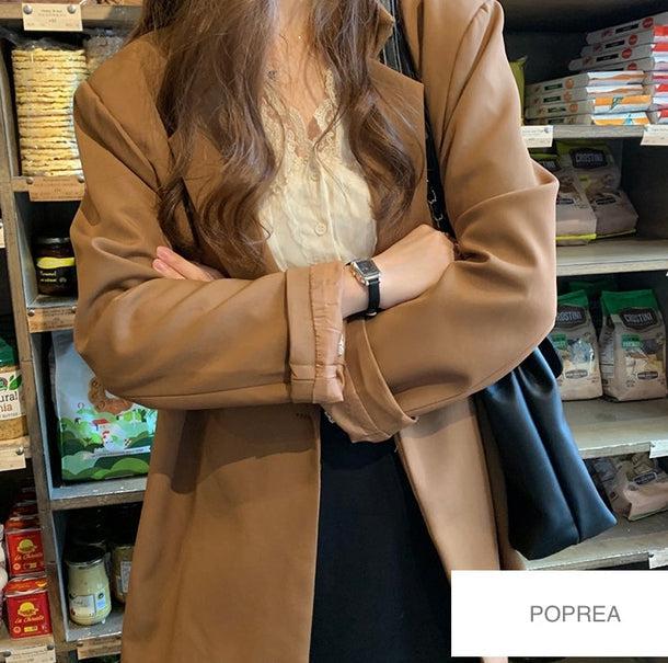 Vネックシフォンレースブラウス﻿ 5146-画像13-韓国ファッション通販POPREA［ポップリア］