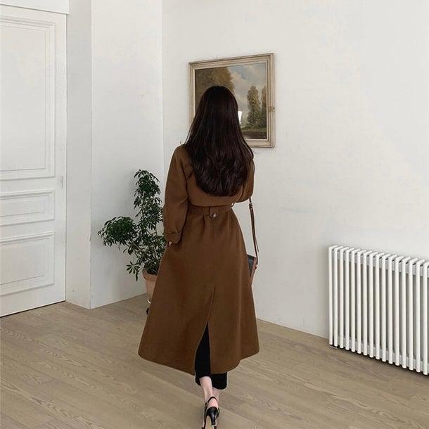 ラペルレディロングコート 4932-画像13-韓国ファッション通販POPREA［ポップリア］