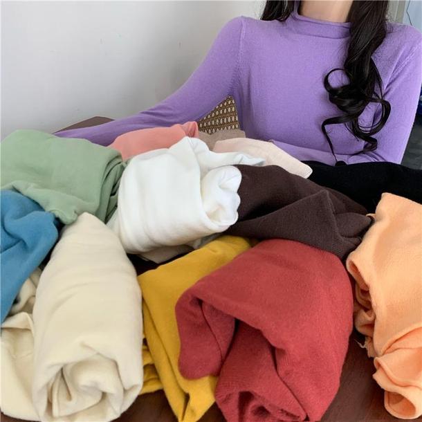 ベーシックハイネックカラートップス 4872-画像13-韓国ファッション通販POPREA［ポップリア］