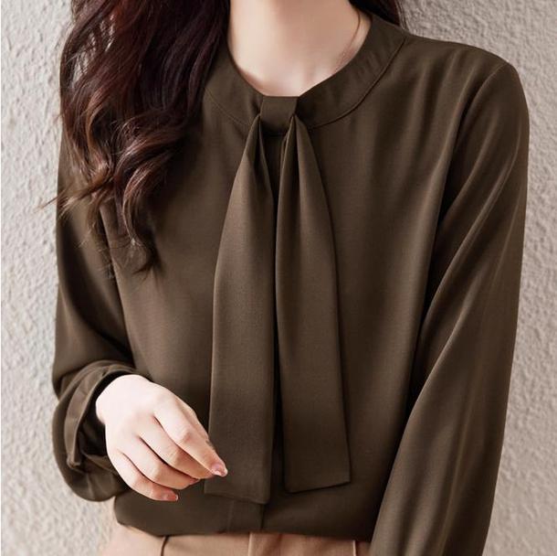 リボンタイソフトタッチブラウス 4881-画像13-韓国ファッション通販POPREA［ポップリア］