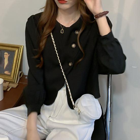 ロングスリーブショートブラウス 5089-画像13-韓国ファッション通販POPREA［ポップリア］