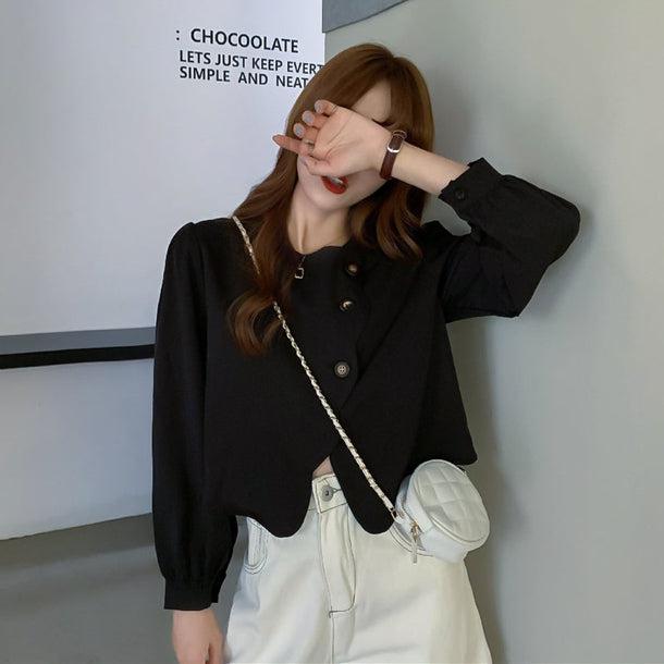 ロングスリーブショートブラウス 5089-画像14-韓国ファッション通販POPREA［ポップリア］