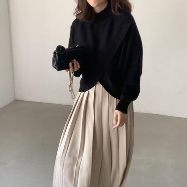 ハイネックフロントクロスニット 4856-画像14-韓国ファッション通販POPREA［ポップリア］