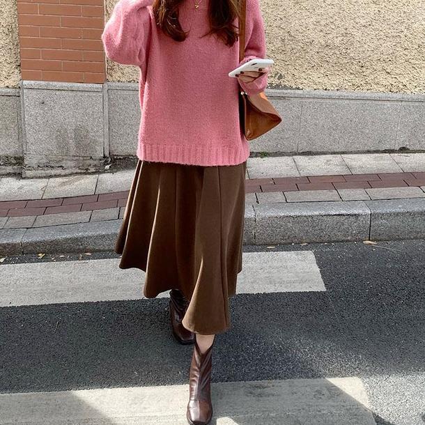 ハイウエストフレアスカート 4888-画像14-韓国ファッション通販POPREA［ポップリア］