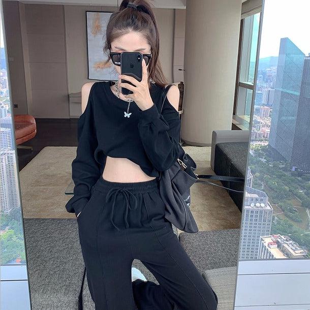 オフショルトレーナー＆パンツセット 5132-画像14-韓国ファッション通販POPREA［ポップリア］