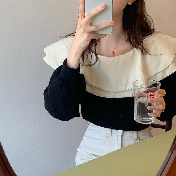 ダブルフリルカラートップス 5094-画像14-韓国ファッション通販POPREA［ポップリア］