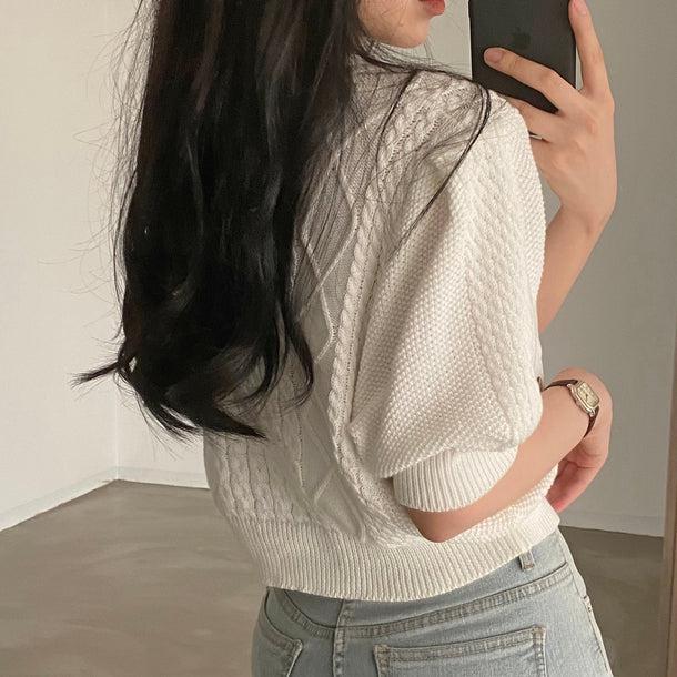 パフスリケーブルサマーニット 5227-画像14-韓国ファッション通販POPREA［ポップリア］