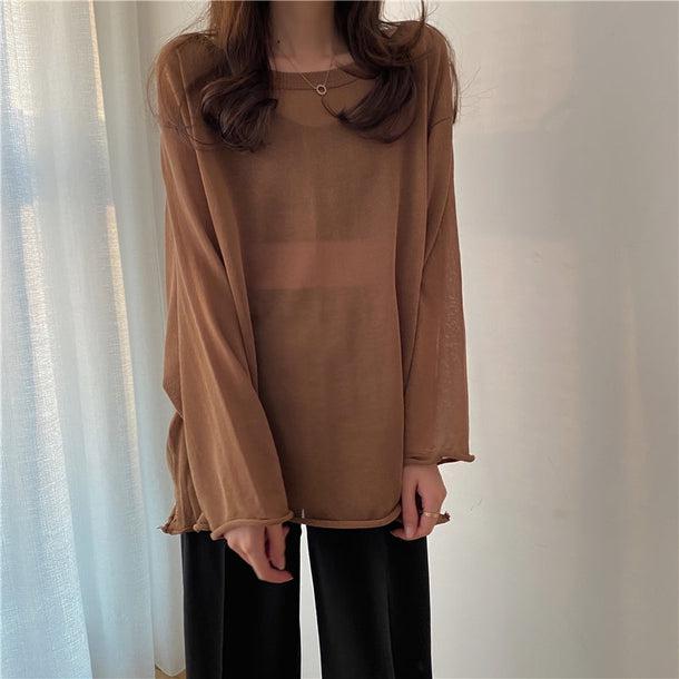 ラウンドネックシアートップス 5101-画像14-韓国ファッション通販POPREA［ポップリア］