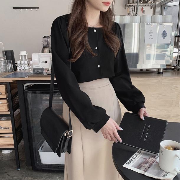 ベーシックスクエアネックトップス 4703-画像14-韓国ファッション通販POPREA［ポップリア］