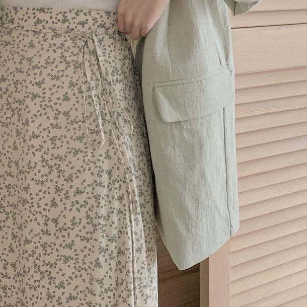 くすみフラワーミディスカート 5211-画像14-韓国ファッション通販POPREA［ポップリア］