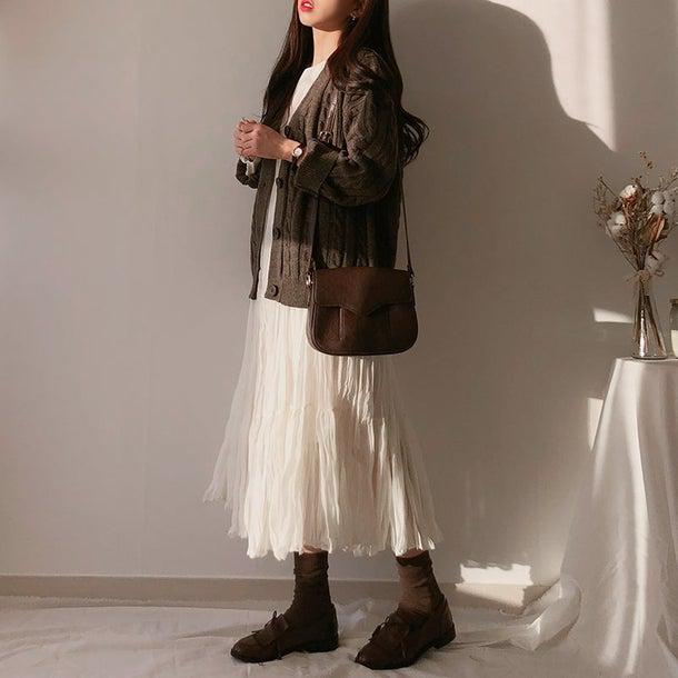 プリーツティアードシフォンワンピ 4995-画像15-韓国ファッション通販POPREA［ポップリア］