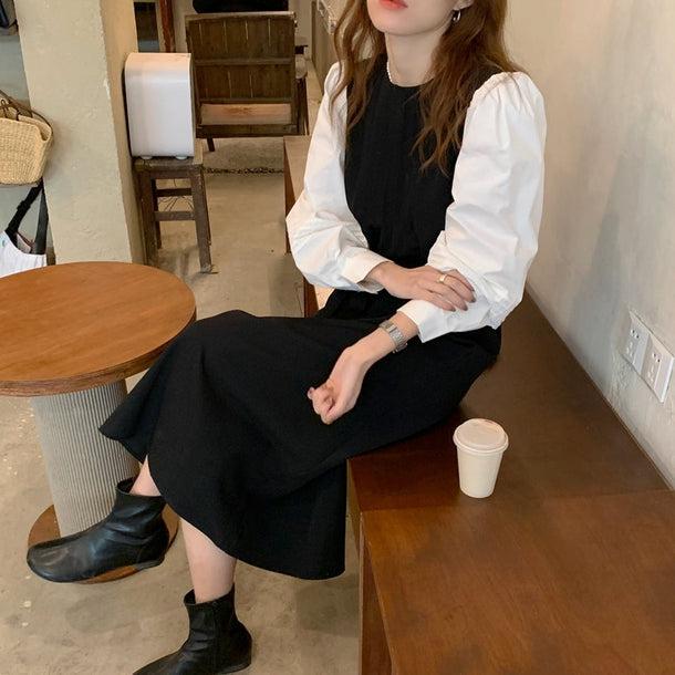 エレガントラウンドネックワンピース 5052-画像15-韓国ファッション通販POPREA［ポップリア］