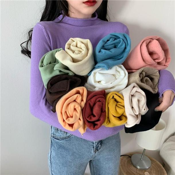 ベーシックハイネックカラートップス 4872-画像15-韓国ファッション通販POPREA［ポップリア］