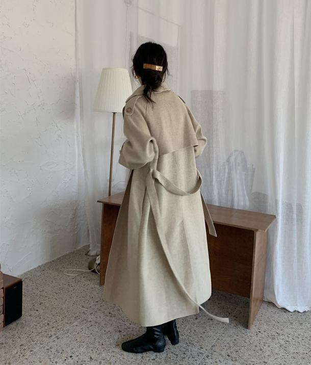 ダブルブレストベルトロングコート 4906-画像15-韓国ファッション通販POPREA［ポップリア］