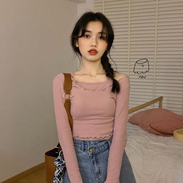 レイヤードメロースリムトップス 5116-画像15-韓国ファッション通販POPREA［ポップリア］