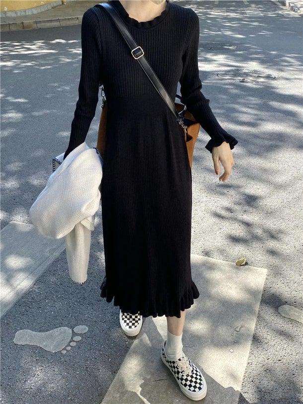 リブニットスリムワンピース 4936-画像15-韓国ファッション通販POPREA［ポップリア］