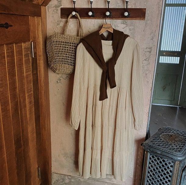 レトロツイストニットワンピースセット 4937-画像15-韓国ファッション通販POPREA［ポップリア］