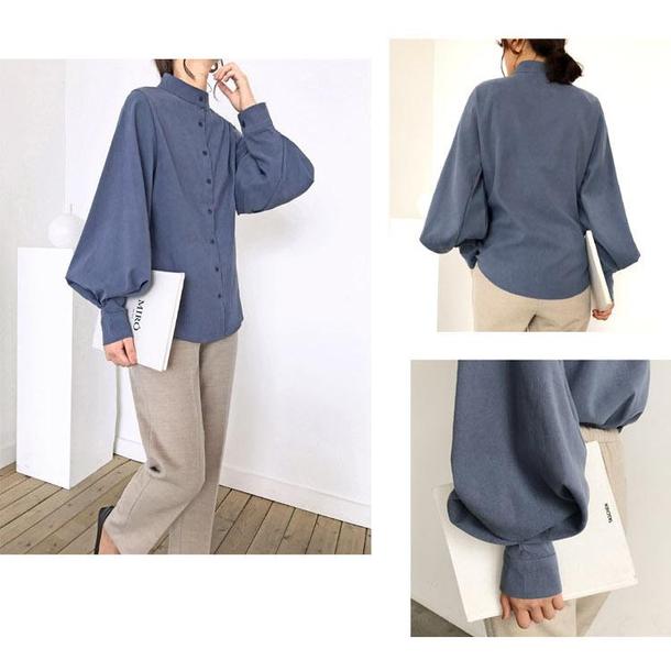 ハイネックルーズランタンスリーブトップス 4707-画像15-韓国ファッション通販POPREA［ポップリア］