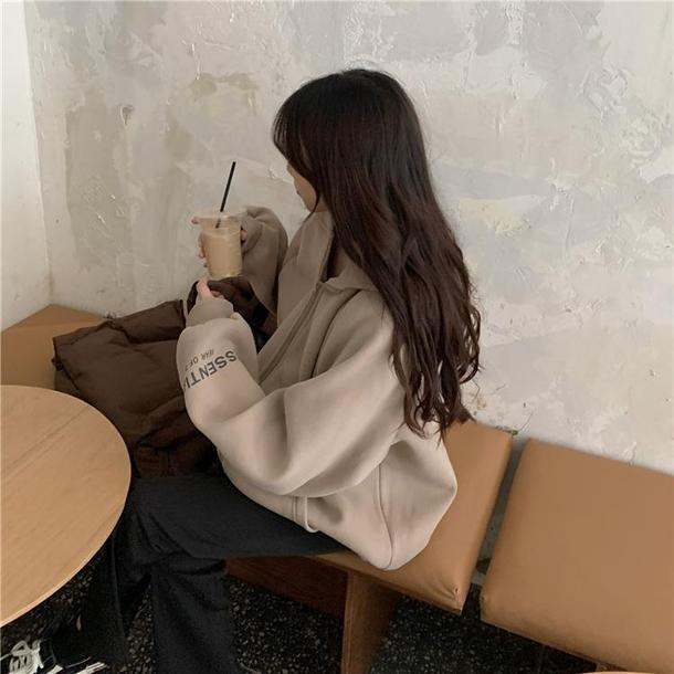 バックロゴルーズジップパーカー 4908-画像15-韓国ファッション通販POPREA［ポップリア］