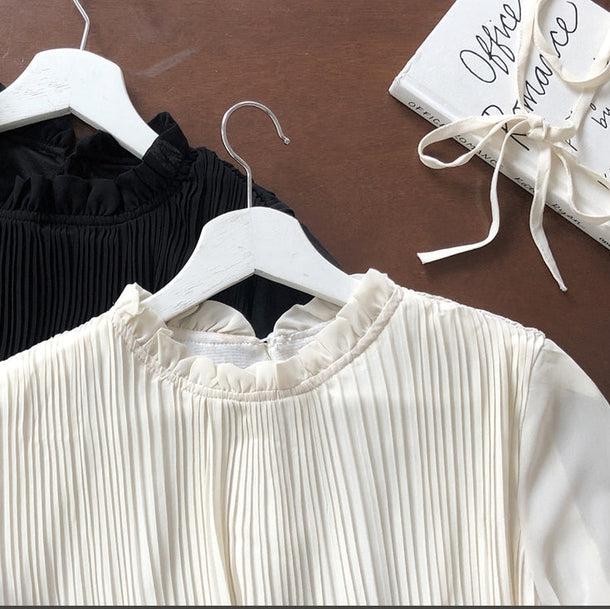 ギャザーシフォンワンピース 5107-画像15-韓国ファッション通販POPREA［ポップリア］