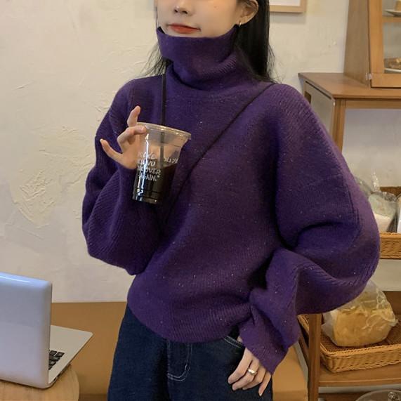 ハイネックワンポイントボリュームニット 4916-画像15-韓国ファッション通販POPREA［ポップリア］