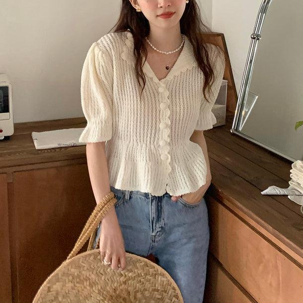 ロマンティックフリルサマーニット 5163-画像15-韓国ファッション通販POPREA［ポップリア］