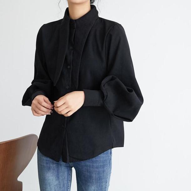 タイネックルーズランタンスリーブトップス 4708-画像15-韓国ファッション通販POPREA［ポップリア］