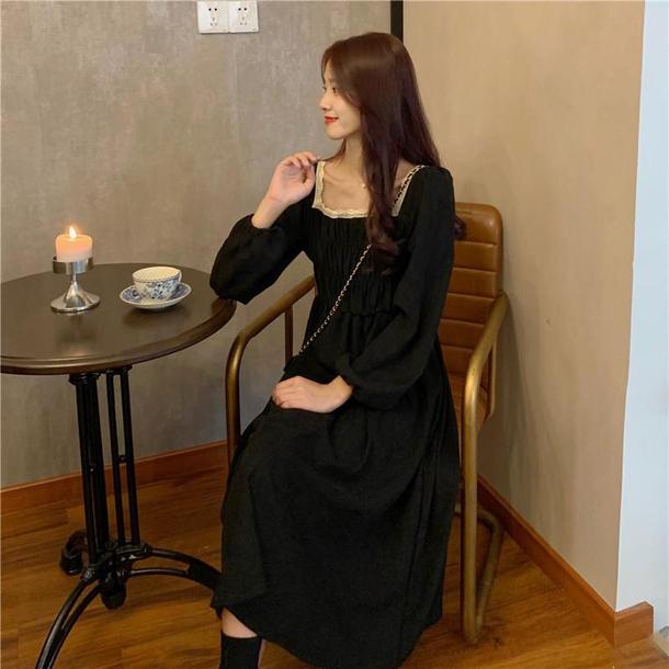 スクエアネックフランスワンピース 4876-画像15-韓国ファッション通販POPREA［ポップリア］