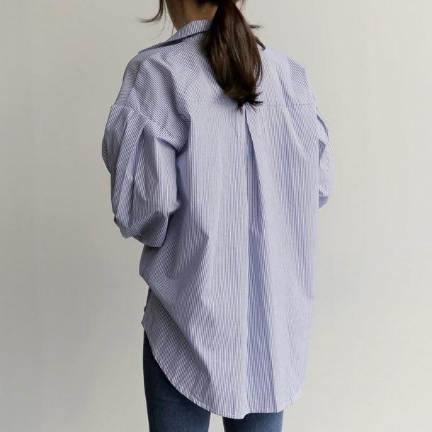 キャンディスリーブストライプシャツ＆ベスト 5045-画像16-韓国ファッション通販POPREA［ポップリア］