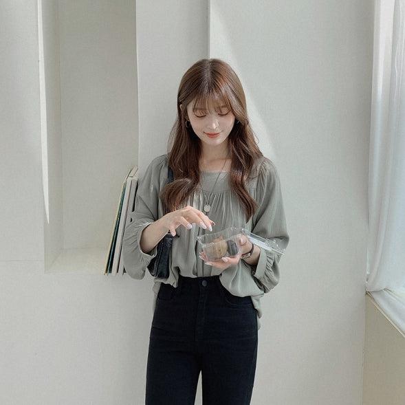 ルーズドレープシフォンブラウス 5172-画像16-韓国ファッション通販POPREA［ポップリア］