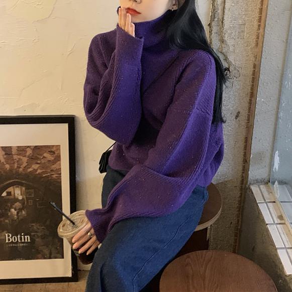 ハイネックワンポイントボリュームニット 4916-画像16-韓国ファッション通販POPREA［ポップリア］