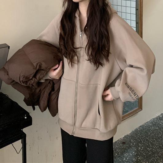 バックロゴルーズジップパーカー 4908-画像16-韓国ファッション通販POPREA［ポップリア］