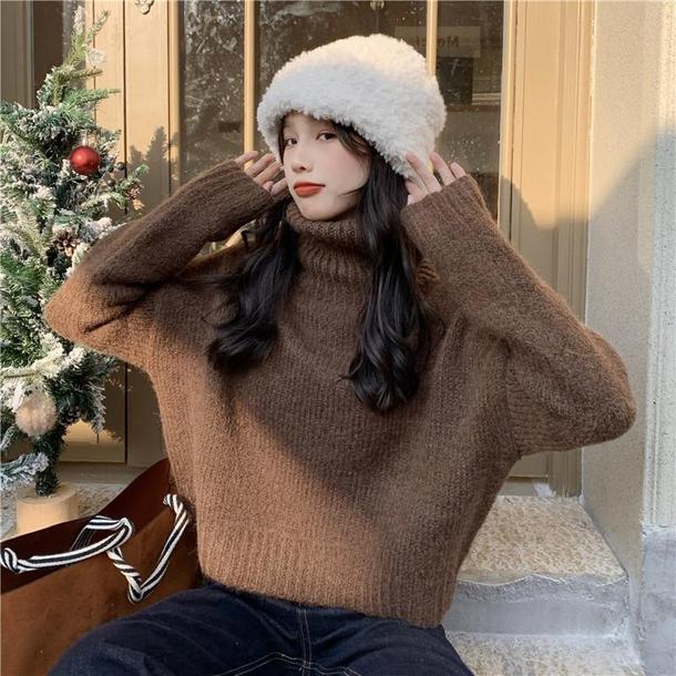 ベーシックタートルネックショートニット 4871-画像16-韓国ファッション通販POPREA［ポップリア］