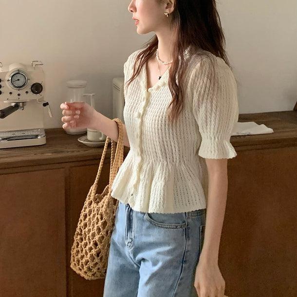 ロマンティックフリルサマーニット 5163-画像16-韓国ファッション通販POPREA［ポップリア］