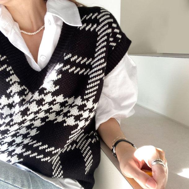チェックニットベスト 5043-画像16-韓国ファッション通販POPREA［ポップリア］