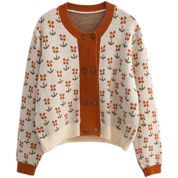 ダブルボタンフラワーカーディガン 4801-画像16-韓国ファッション通販POPREA［ポップリア］