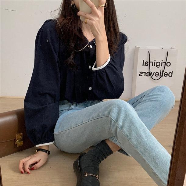 ラウンドカラープリーツブラウス 5088-画像16-韓国ファッション通販POPREA［ポップリア］