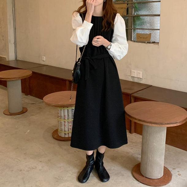 エレガントラウンドネックワンピース 5052-画像16-韓国ファッション通販POPREA［ポップリア］