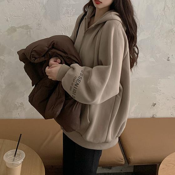 バックロゴルーズジップパーカー 4908-画像17-韓国ファッション通販POPREA［ポップリア］