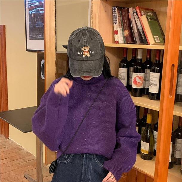 ハイネックワンポイントボリュームニット 4916-画像17-韓国ファッション通販POPREA［ポップリア］