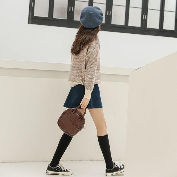 ヘリンボーン柄ハイネックレイヤードニット 4957-画像17-韓国ファッション通販POPREA［ポップリア］