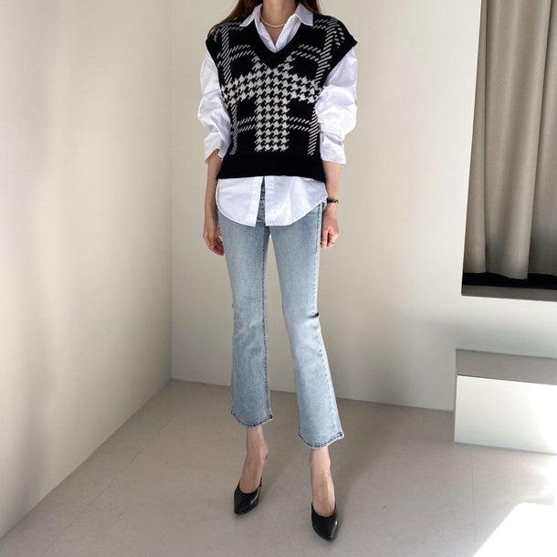 チェックニットベスト 5043-画像17-韓国ファッション通販POPREA［ポップリア］